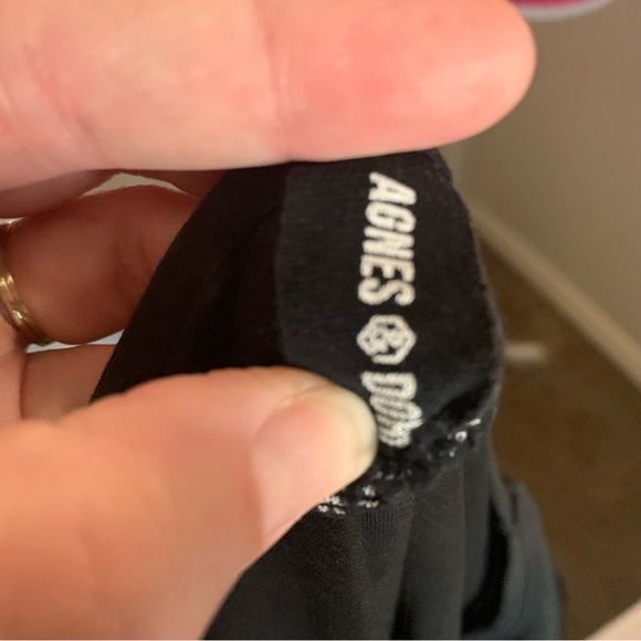 Black 3/4 Sleeve Agnes & Dora Blouse Puckered Shoulder size XL - Picture 7 of 7